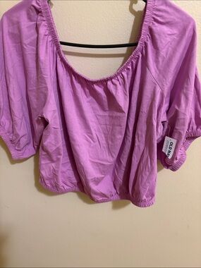 Old Navy Purple Off-Shoulder Peasant Top